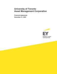 Cover of 2023 UTAM Audited Financial Statements.